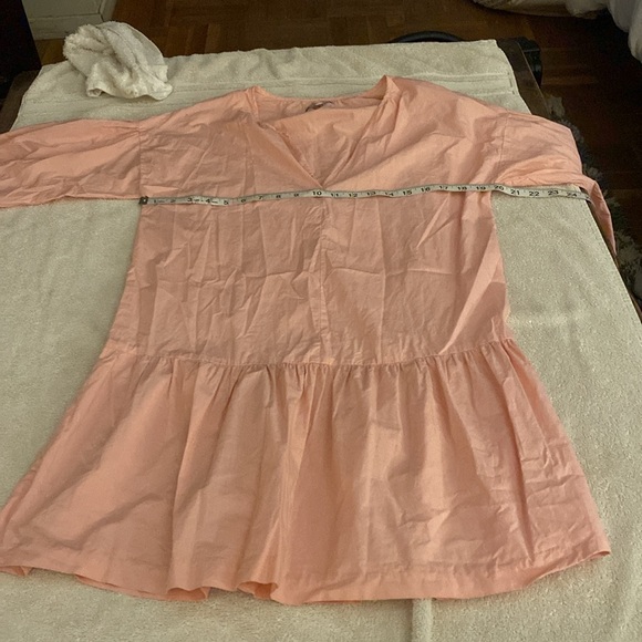 Madewell beautiful 100% cotton pink drop waist tunic dress from Bloomingdale’s - Picture 10 of 12